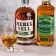Rebel Yell and Ezra Brooks straight rye whiskey